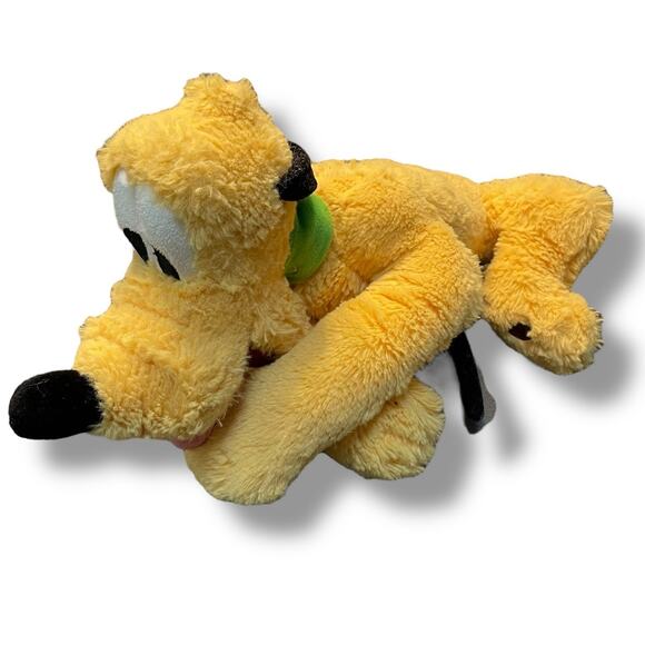 Disney Parks Plush Pluto Dog Nursery Bedroom Decor Green Collar Shower 15" - Picture 1 of 11